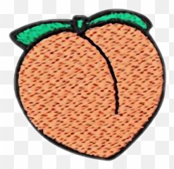 Outline Of Peaches Transparent Transparent Background Peach Emoji Png