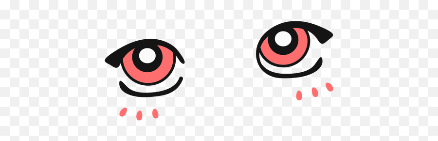 Crying Eyes Anime Stroke Transparent Png U Svg Vector Dot Red Eye