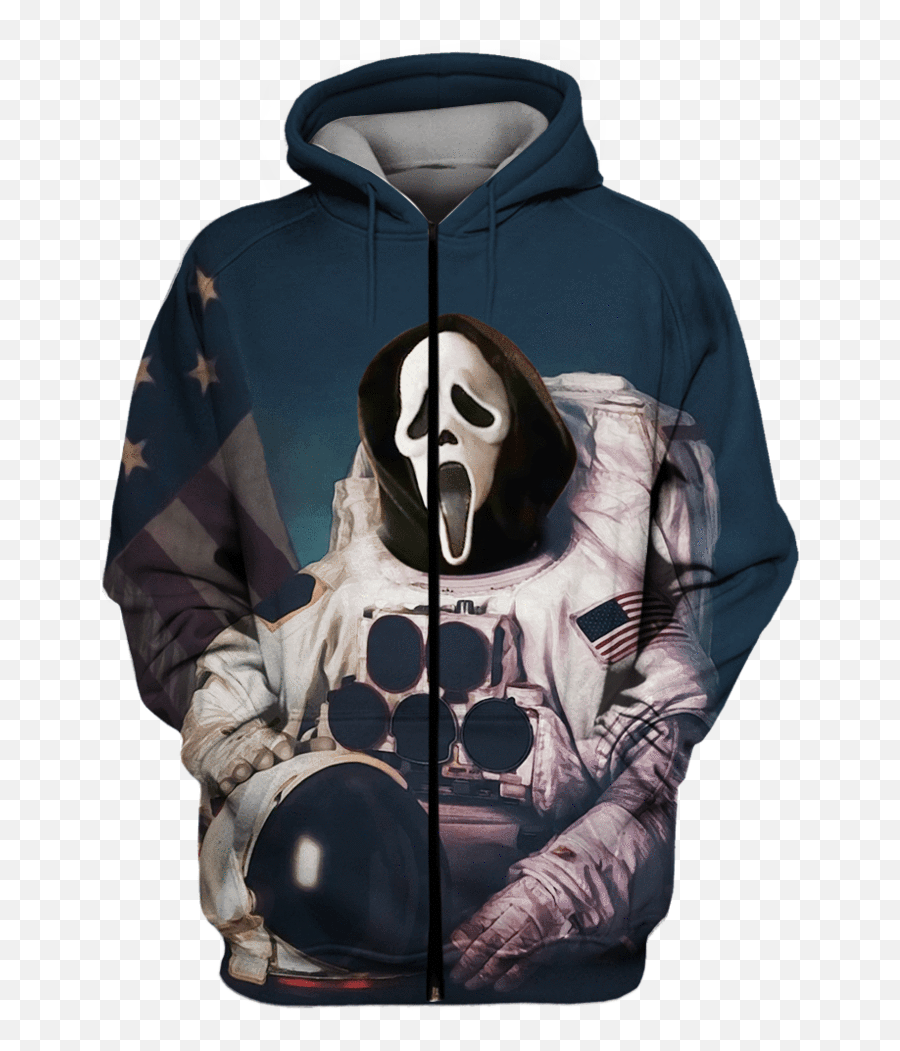 Ghostface Astronaut Custom T - Shirt Hoodies Apparel Cat Astronaut Png,Ghostface Png