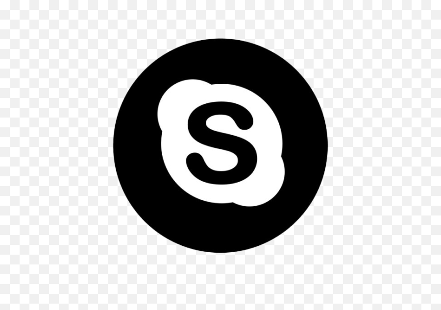 Black Skype Logo - Chellarcovil View Point Png,Skype Logo Png