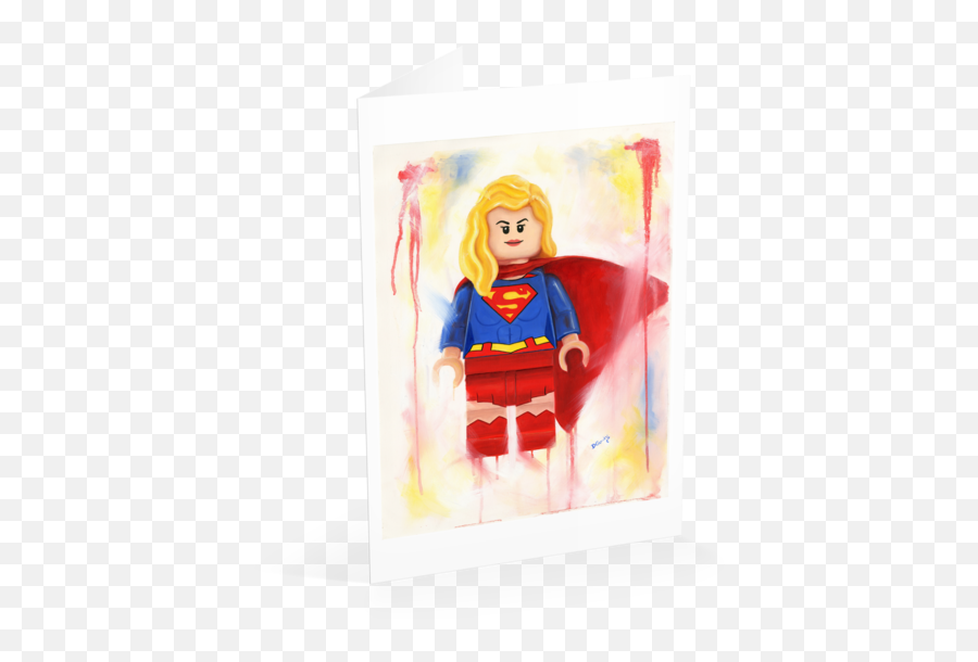 Supergirl Card - Cartoon Png,Blank Superman Logo