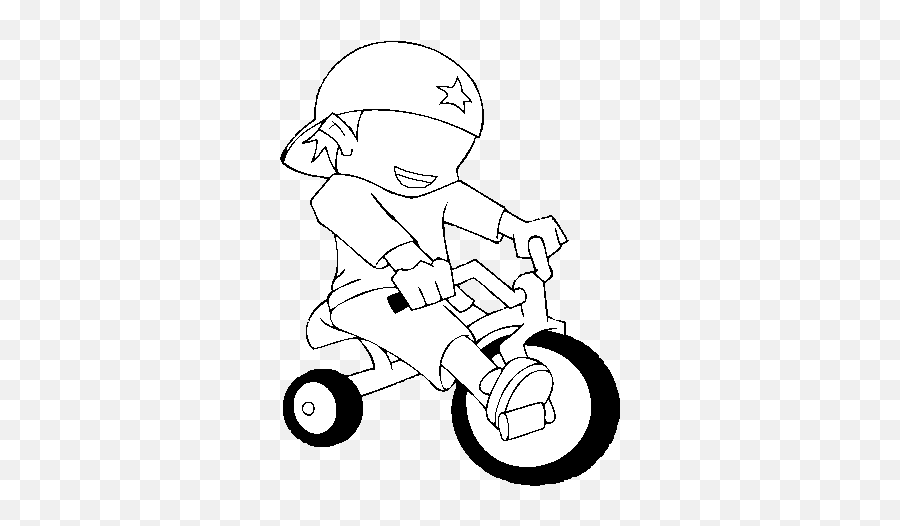 Download Boy - Boy On A Tricycle Drawing Png,Tricycle Png