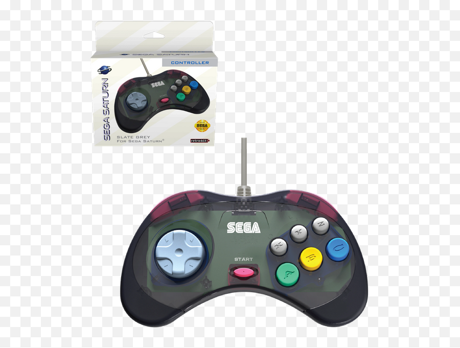 Details About Retro - Bit Official Sega Saturn Controller Slate Gray Transparent Sega Saturn Controller Png,Sega Logo Transparent