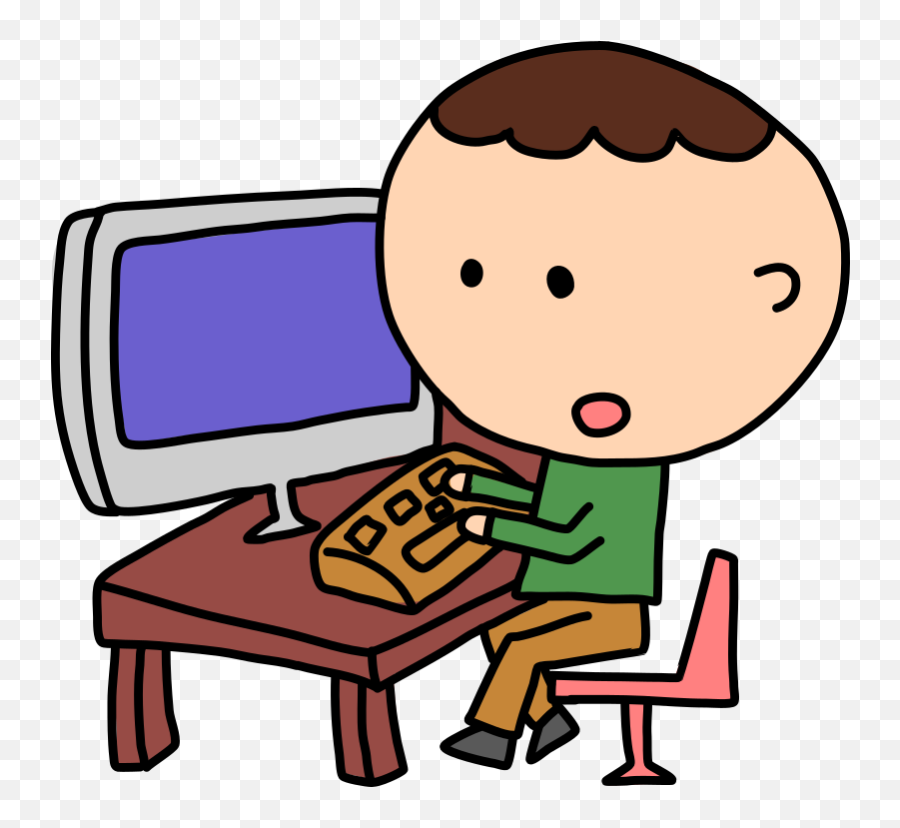 Png Transparent Use Computer - Person On Computer Clipart,Computer Clipart Png