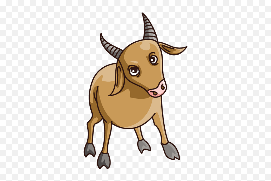 Cute Cartoon Goat - Cartoon Goat Transparent Background Png,Goat Transparent Background