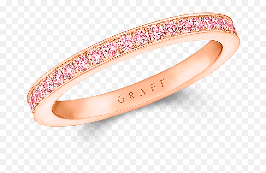 Rose Gold Eternity Band Pink Diamond Graff - Ring Png,Pink Subscribe Png