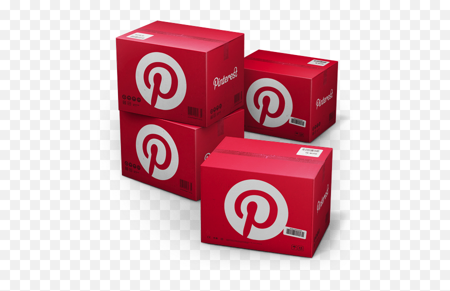 Pinterest Shipping Box Icon Container 4 Cargo Vans - Red Shipping Boxes Png,Pinterest Icon Png