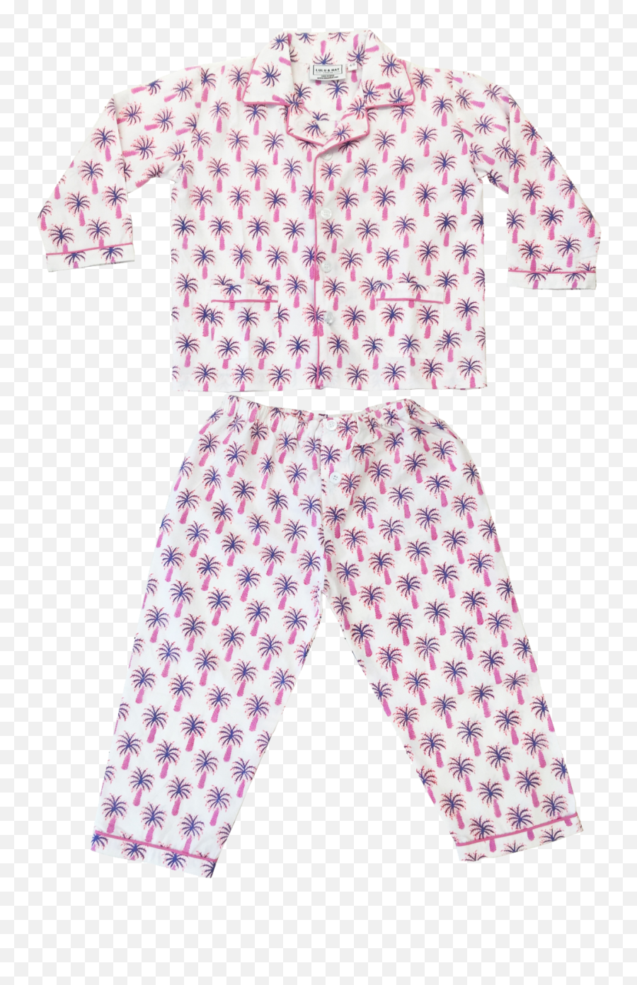 Download Pink Palm Tree Kids Pyjamas - Pajamas Transparent Png,Kids Transparent Background