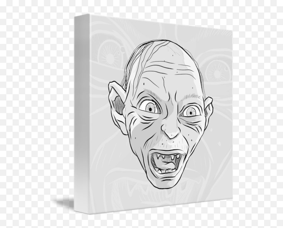 Gollum Light Grey By Manolo Saviantoni - Illustration Png,Gollum Png