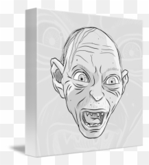 Gollum Light Grey By Manolo Saviantoni - Illustration Png,Gollum Png