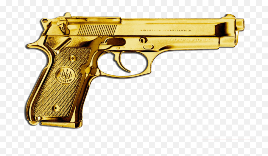 Gold Gun Psd Official Psds - Gold Pistol Png,Gun Transparent
