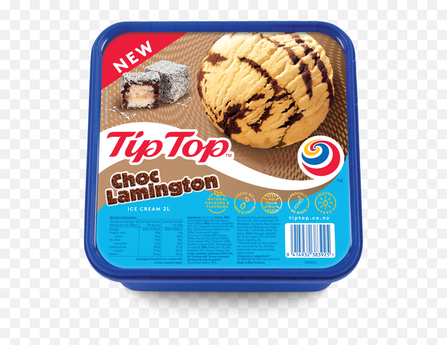 Tip Top Chocolate Fudge Sundae Ice Cream Tub - Tip Top Tip Top Png,Ice Cream Sundae Png