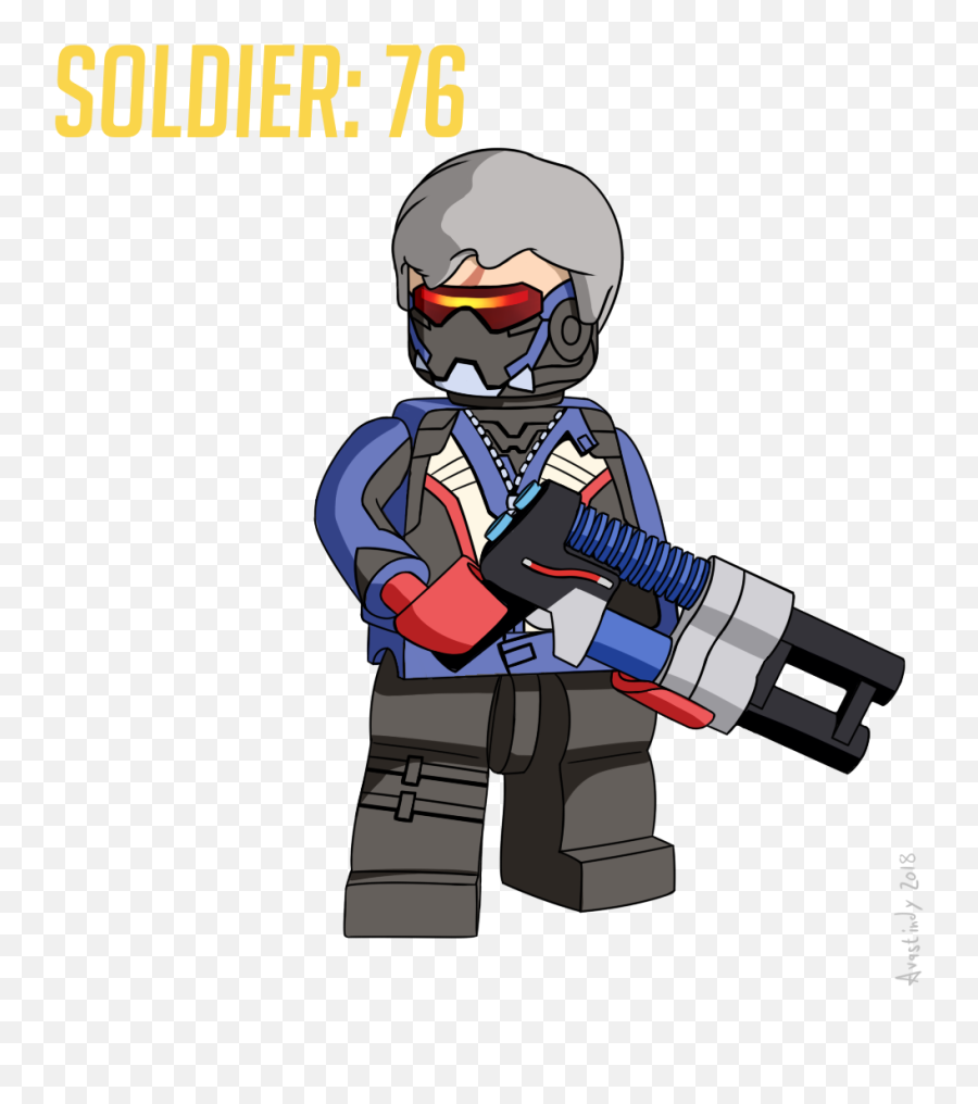Download Hd Otherlego Soldier 76 - Lego Overwatch Soldier 76 Minifigure Png,Soldier 76 Png