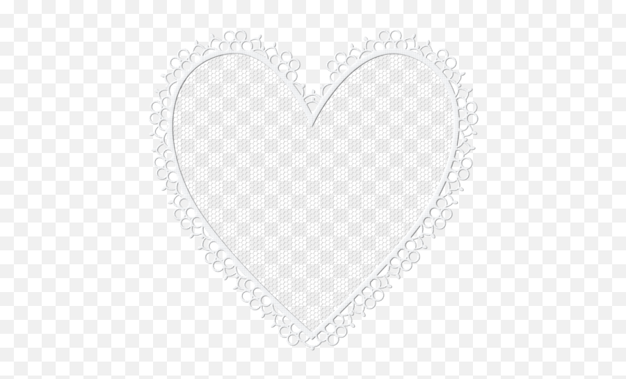 White Lace Heart Png Free - Decorative,White Heart Png