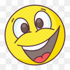 Glad Emoticon Emoji Icon Of Colored - Smiley Face png