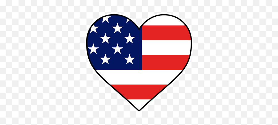 American Flag Heart Png Picture - Usa Flag Heart Png,American Flag Emoji Png
