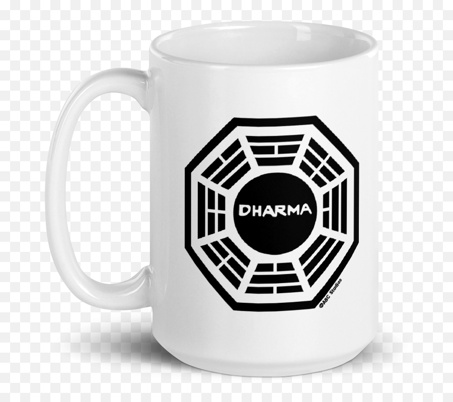 Lost Dharma Logo White Mug - Dharma Initiative Orientation Kit Png,Dharma Initiative Logo