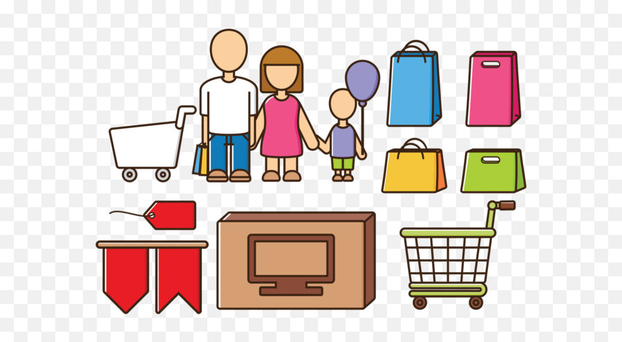 Family Shopping Vectors - Transparent Shopping Icon Shopping Vector Free Png,Shopping Icon Png