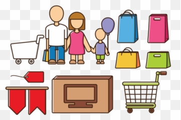 Family Shopping Vectors - Transparent Icon Free Png