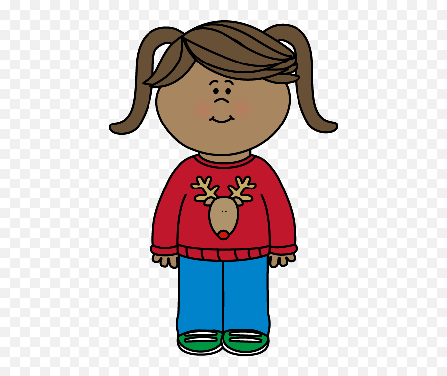 Christmas Sweater Clipart - Clip Art Bay Girl Wearing Sweater Clipart Png,Christmas Sweater Png