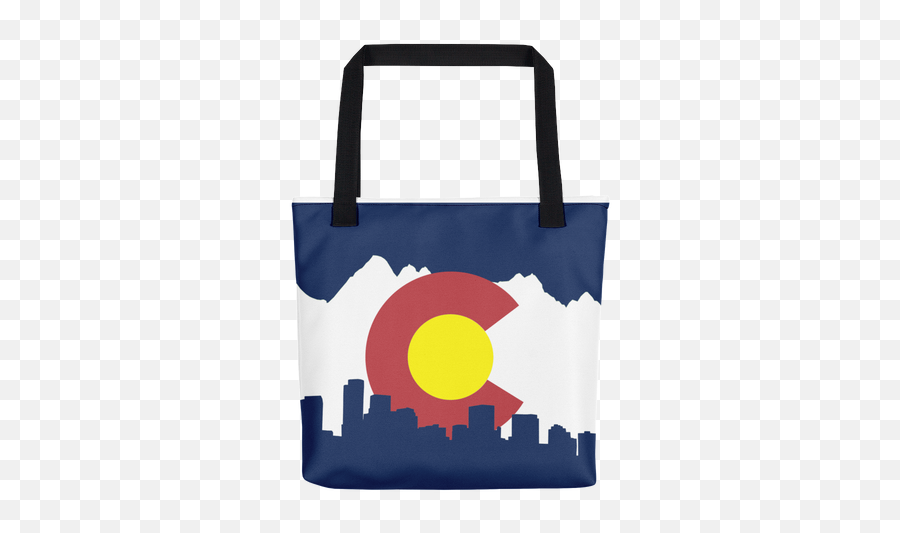 Download Hd Colorado Flag Tote Bag - Denver Skyline Art Png,Colorado Flag Png