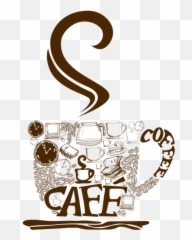 Decorative Coffee Cup Png Vector Clipart - Slogan Of Coffee Shop,Cafe Icon Png