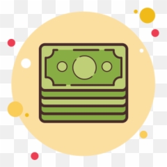 Stack Of Money Icon In Circle Bubbles Style - Icono De Wattpad Aesthetic png