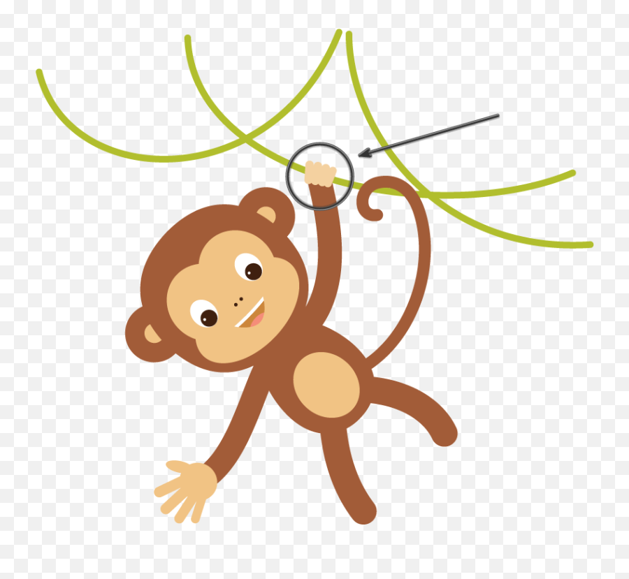 How To Create A Hanging Monkey Illustration In Adobe Illustrator Png Do Design Hand Icon
