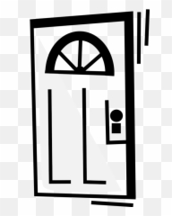 Home Residence Front Door Entrance - Vector Image Vertical png