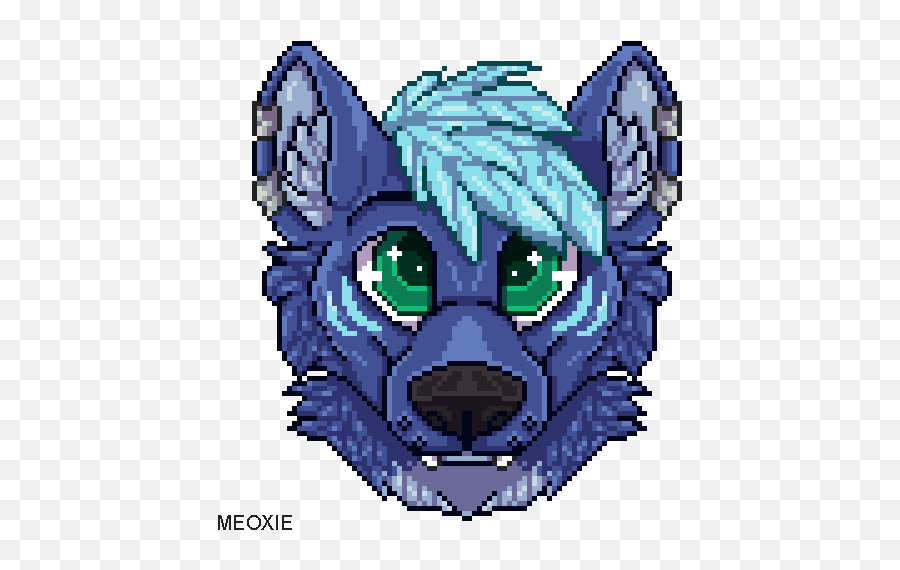 Blue Gif - Com By Meoxie Fur Affinity Dot Net Firry Headshot Gif Png,Aseprite Icon