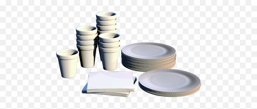 29 - Paper Plates And Cups Png,Plates Png