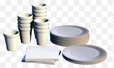 29 - Paper Plates And Cups Png,Plates Png