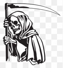 Wallpaper U0026 Accessories Grim Reaper Sticker Wall Art Decal - Death Grim Reaper Cartoon Png,Grim Reaper Transparent