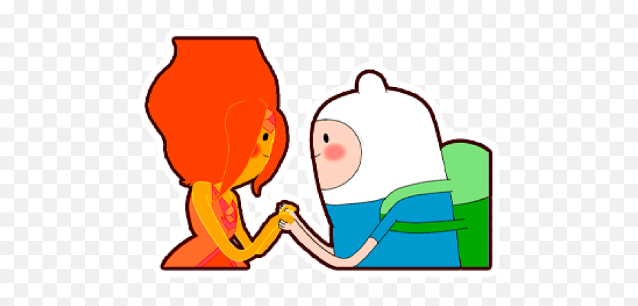 Sticker Maker - Finn The Human Adventure Time Princess Flame X Finn Png,Princess Bubblegum Icon