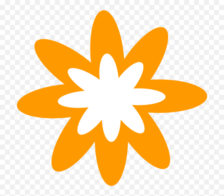 Orange Flower Png Clip Art Transparent Icon Vector Free