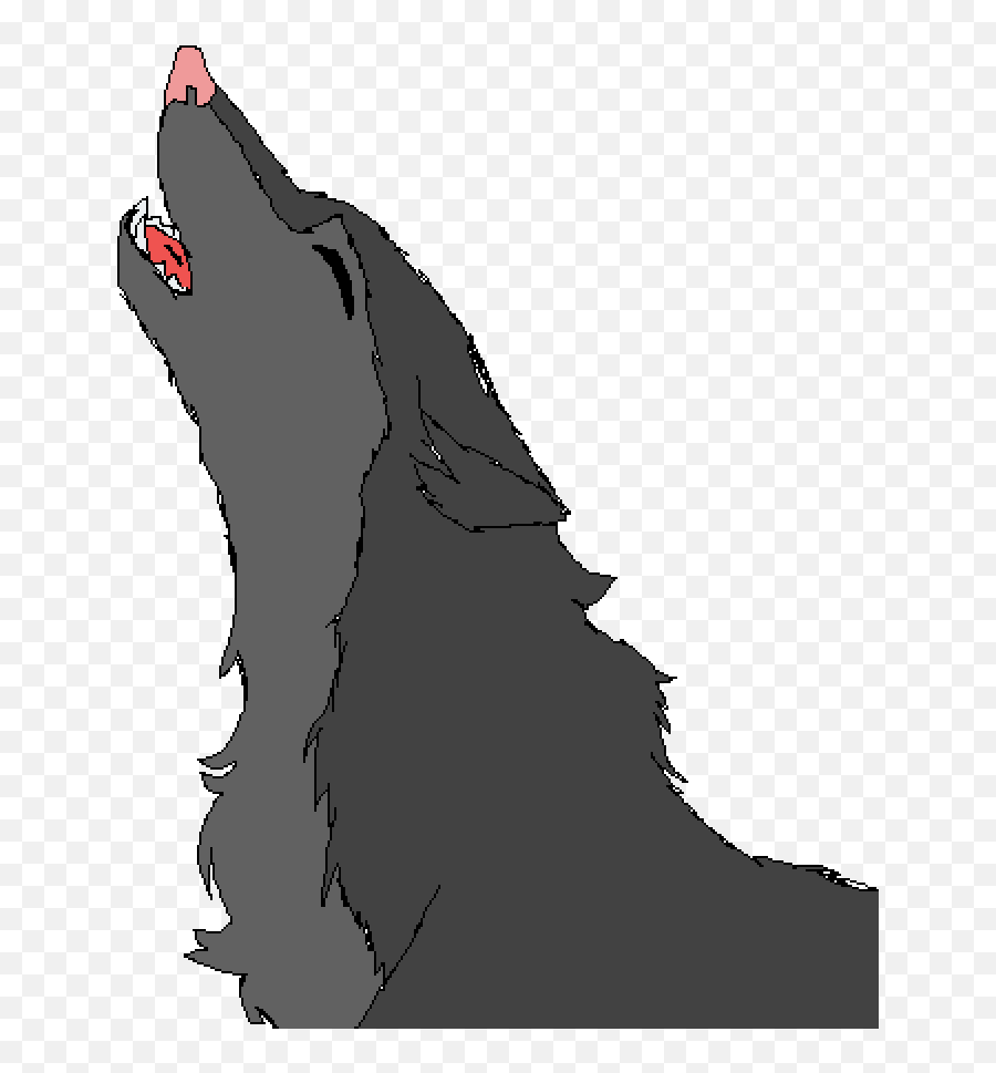 Pixilart - Howling Wolf By Thewolfneko Illustration Png,Howling Wolf Png