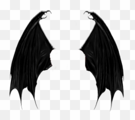 Stickergang Black Dragon Demon Wings Fly Claws Sweet - Realistic Devil Wings Png