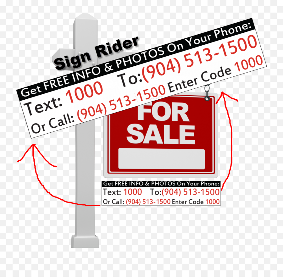 Download Hd The Buyer Drives Past Your - Text Sign Rider Png,For Sale Sign Png