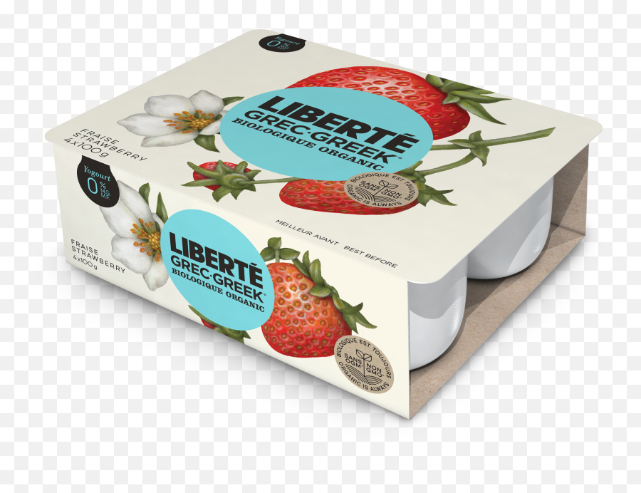 Liberté Organic Strawberry 0 - Liberte Greek Yogurt Organic Png,Transparent Strawberry