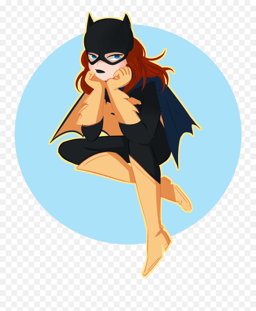 Quick Sketch Of Batgirl From Batman The - Cartoon Png,Batgirl Transparent
