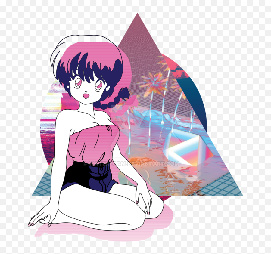Ranma Vaporwave Png 43634 - Free Icons And Png Backgrounds Aesthetic Anime Png Transparent,Vaporwave Transparent