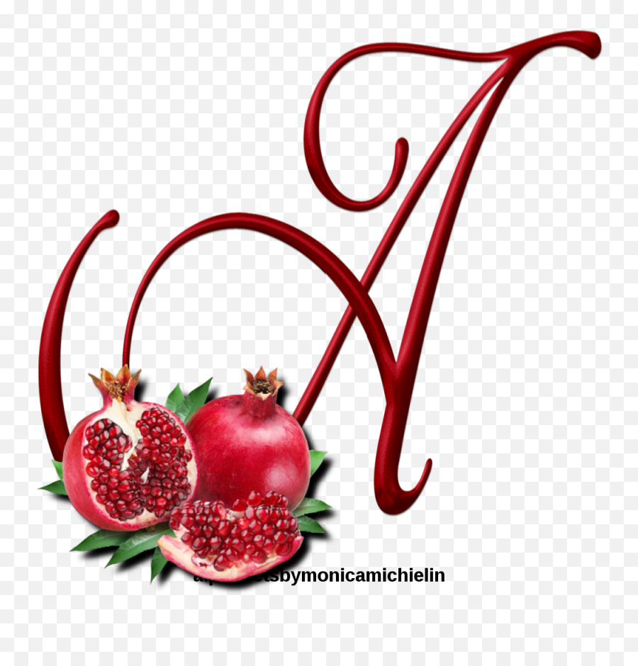 Monica Michielin Alfabetos Pomegranate Alphabet And Icon - Abecedario De Naruto Png,Pomegranate Png