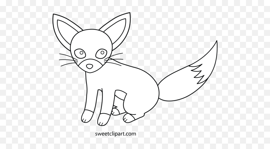 Fennec Fox Coloring Page - Free Clip Art Fennec Fox Coloring Page Png,Fennec Fox Png