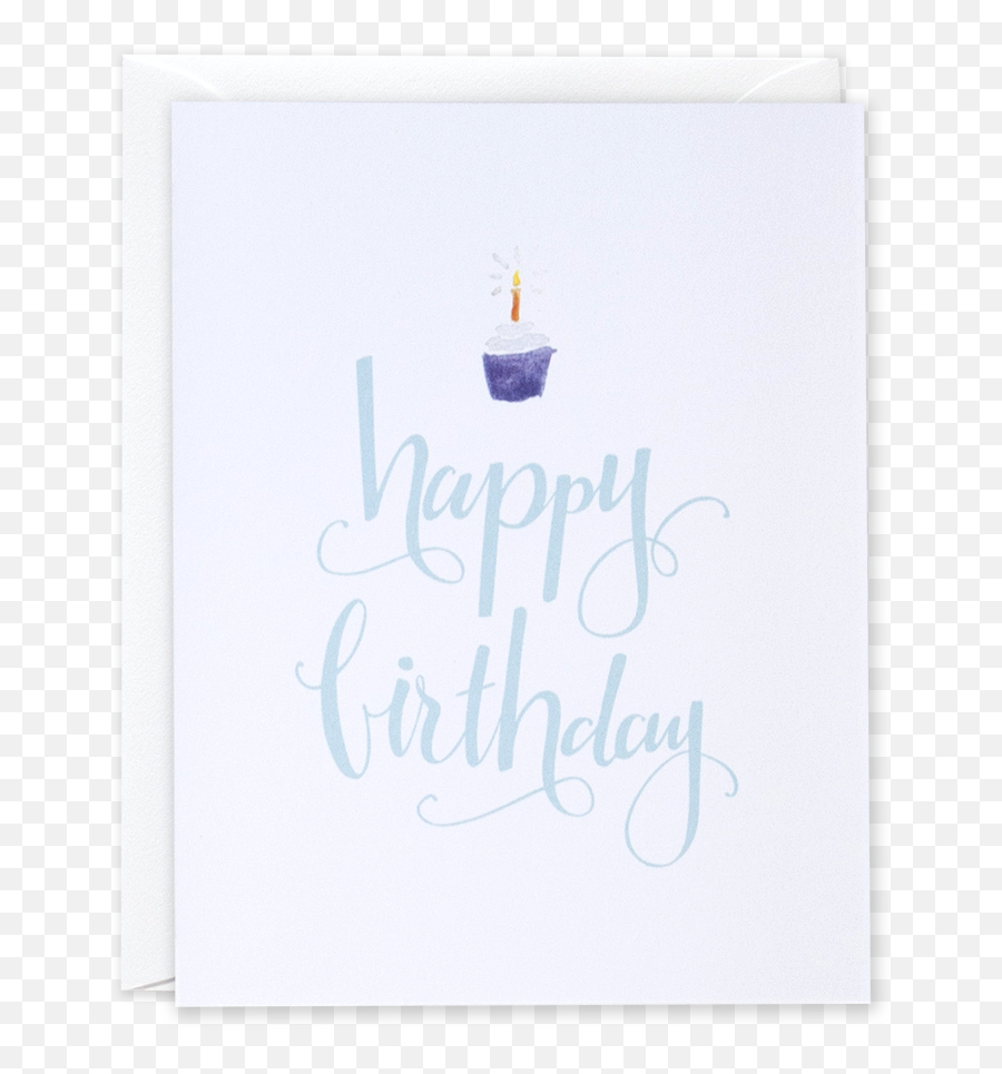 Happy Birthday Cupcake Card U2014 Leen Jean Studios - Calligraphy Png,Birthday Cupcake Png