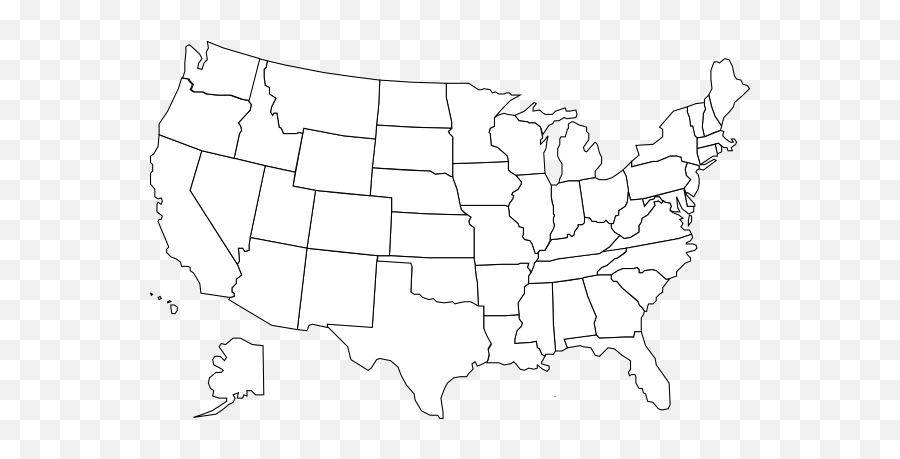 United States Map With Png - Black And White Maps Of America,United States Map Png