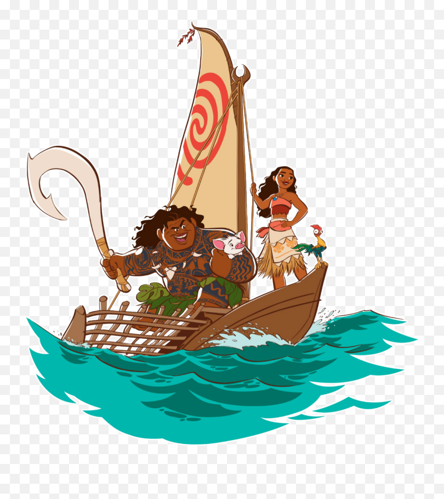 Moana Images Transparent U0026 Png Clipart Free Download - Ywd Moana And Maui On Boat,Moana Transparent Background