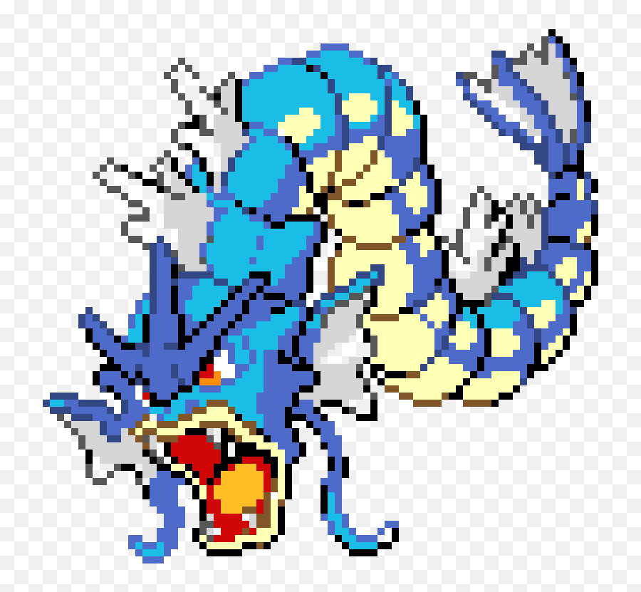 Gyarados Pixel Art Maker - Pokémon Gyarados Pixel Art Png,Gyarados Png