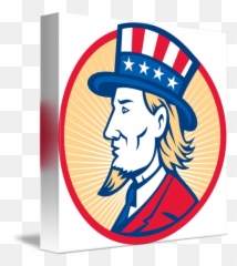 Uncle Sam American Side - Uncle Sam Side Face Png,Uncle Sam Hat Png