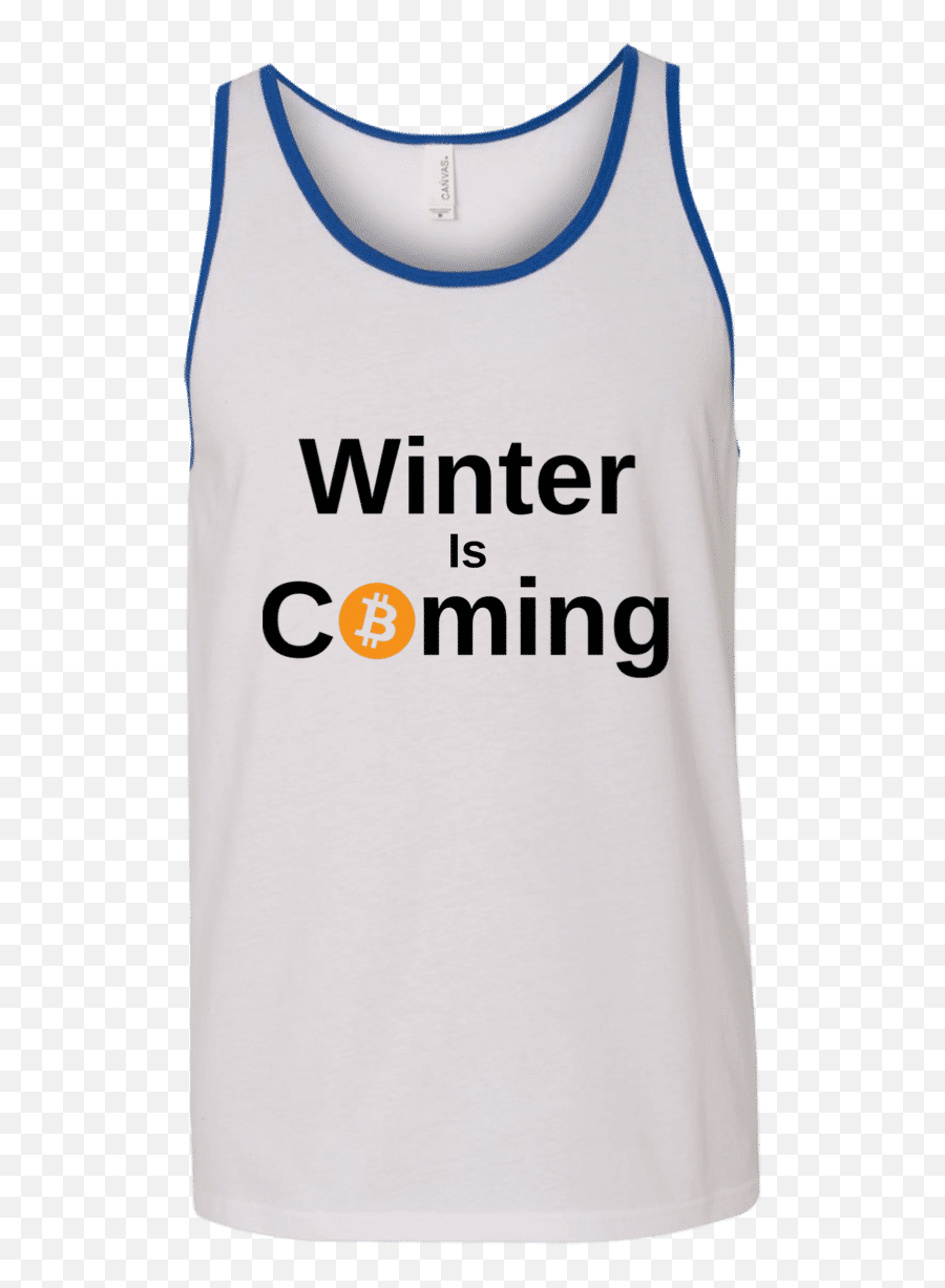 Bitcoin Winter Is Coming Unisex Tank U2013 Black Letters - Active Tank Png,Winter Is Coming Png