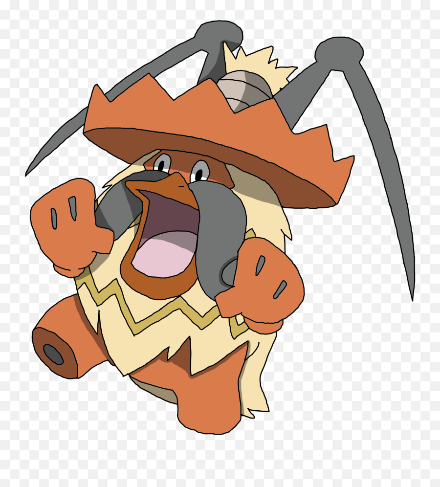 Kricketuneludicolo Fusion - Because Ludicolo Really Needed Ludicolo Png Transparent,Handlebar Mustache Png
